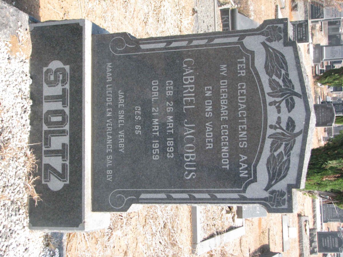 STOLTZ Gabriel Jacobus 1893-1959