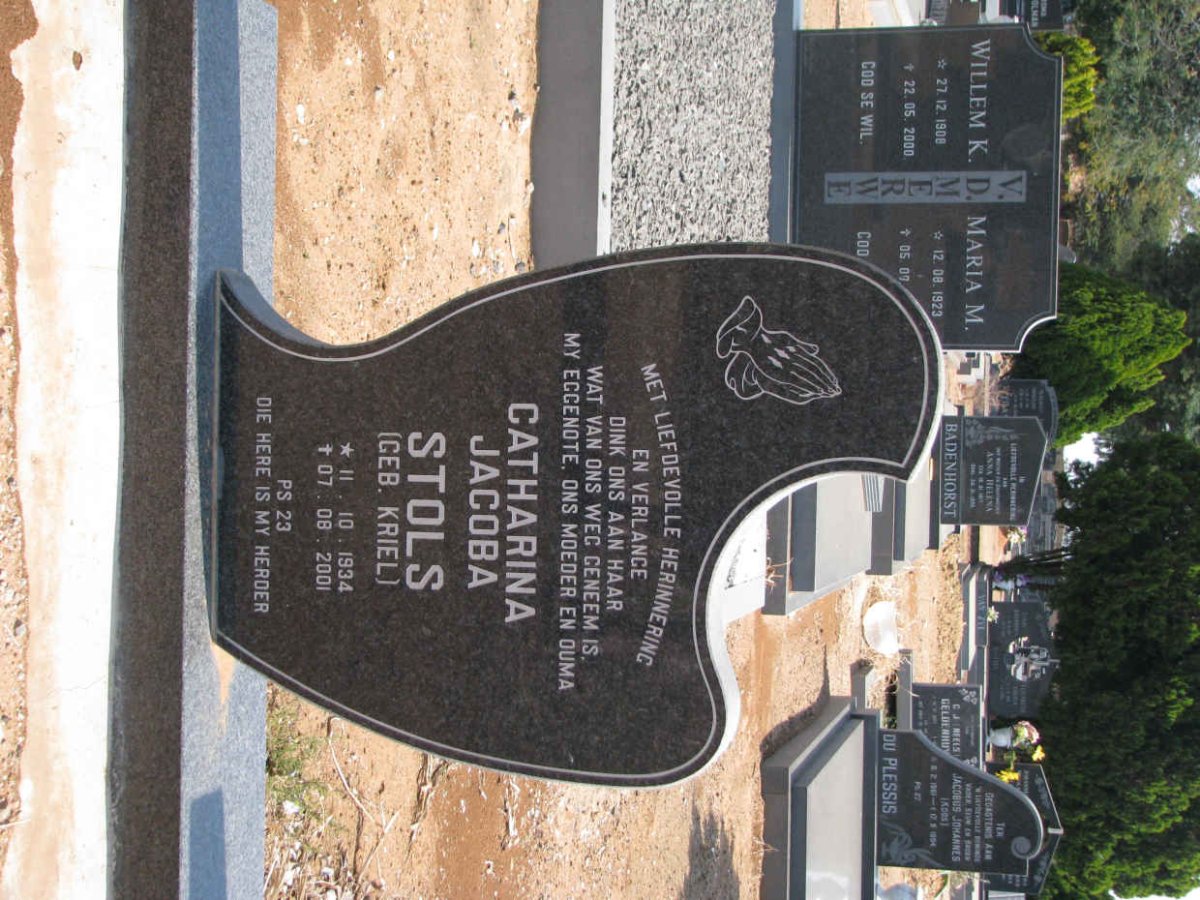 STOLS Catharina Jacoba nee KRIEL 1934-2001