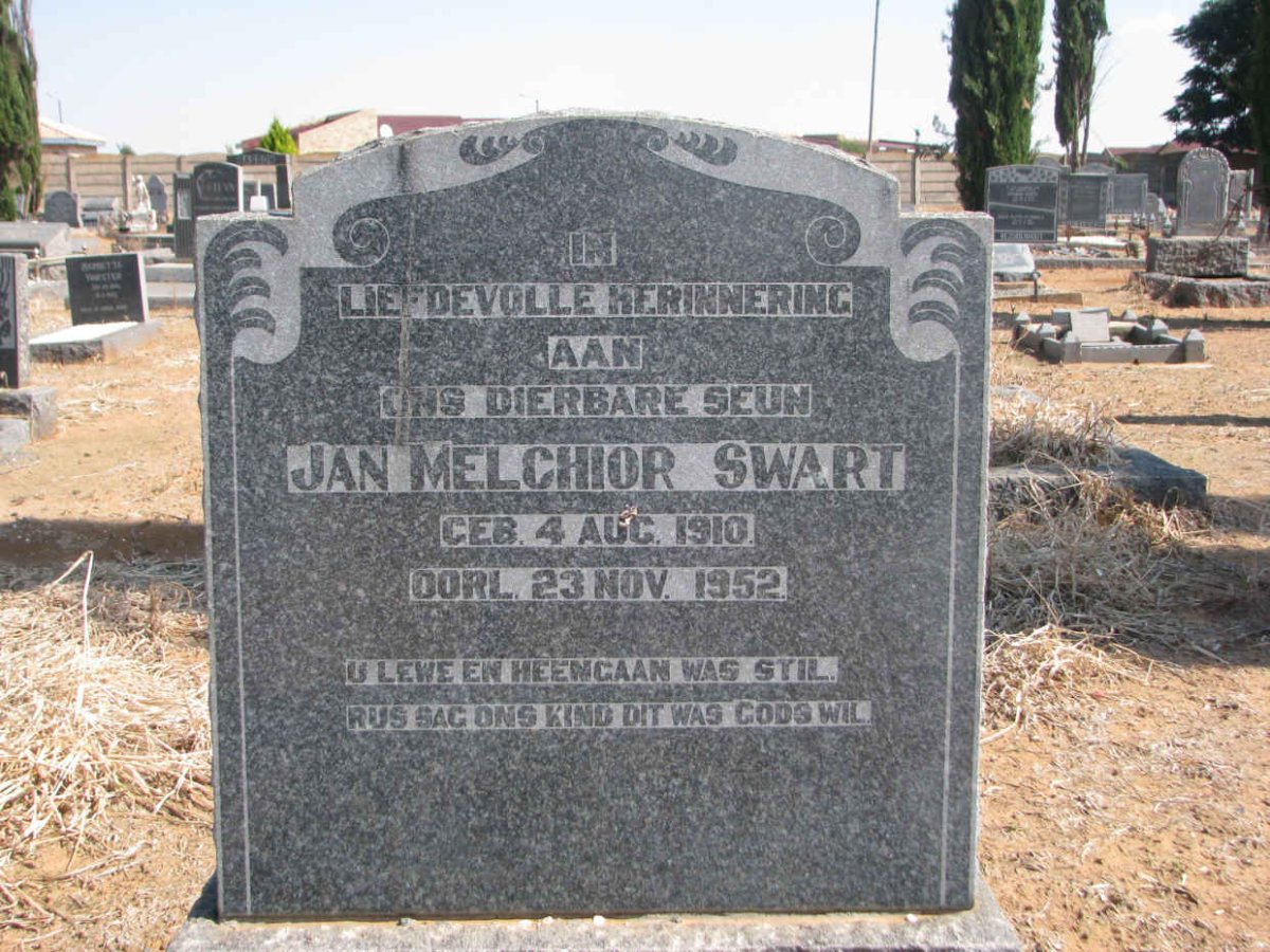 SWART Jan Melchior 1910-1952