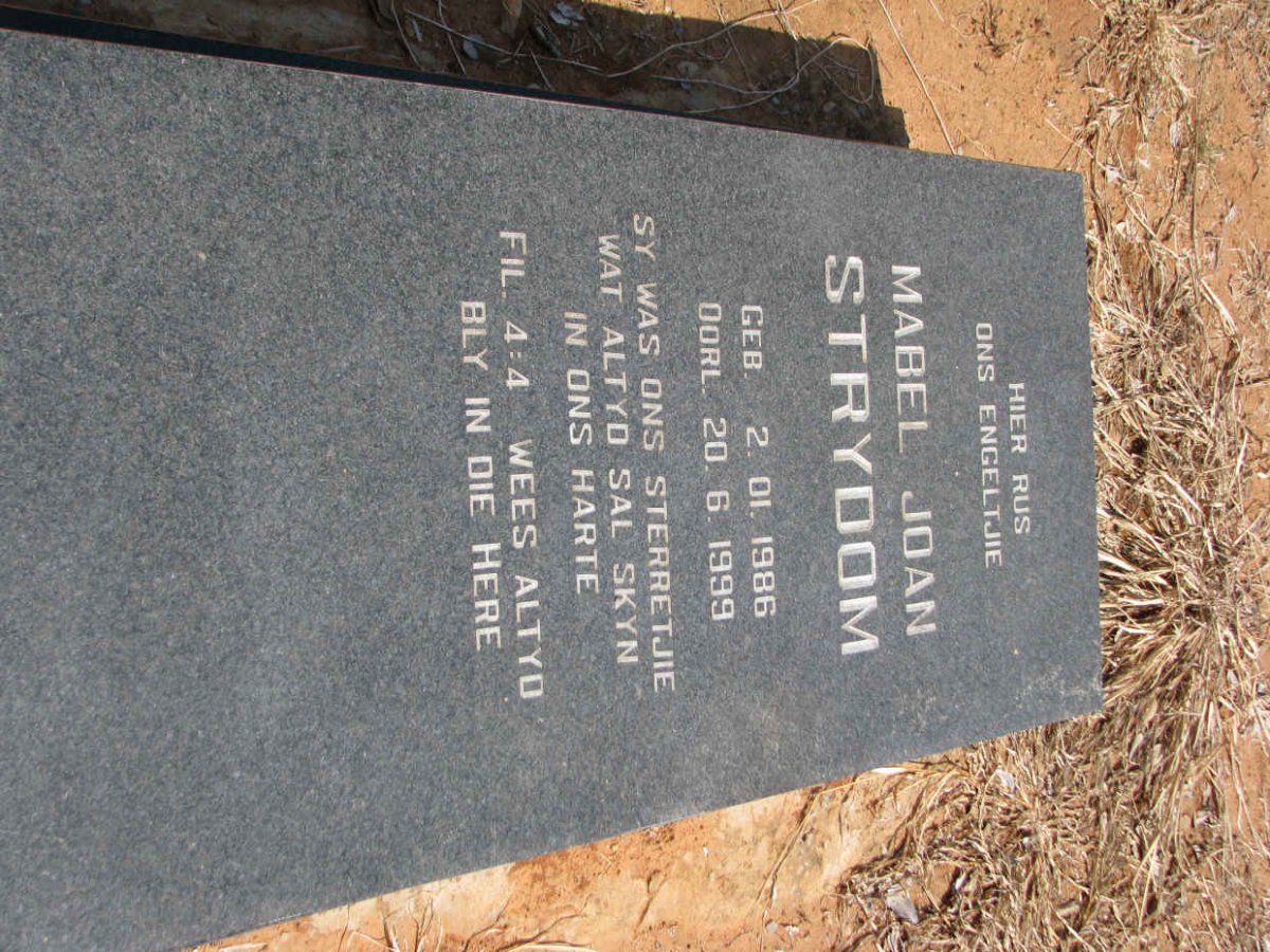 STRYDOM Mabel Joan 1986-1999