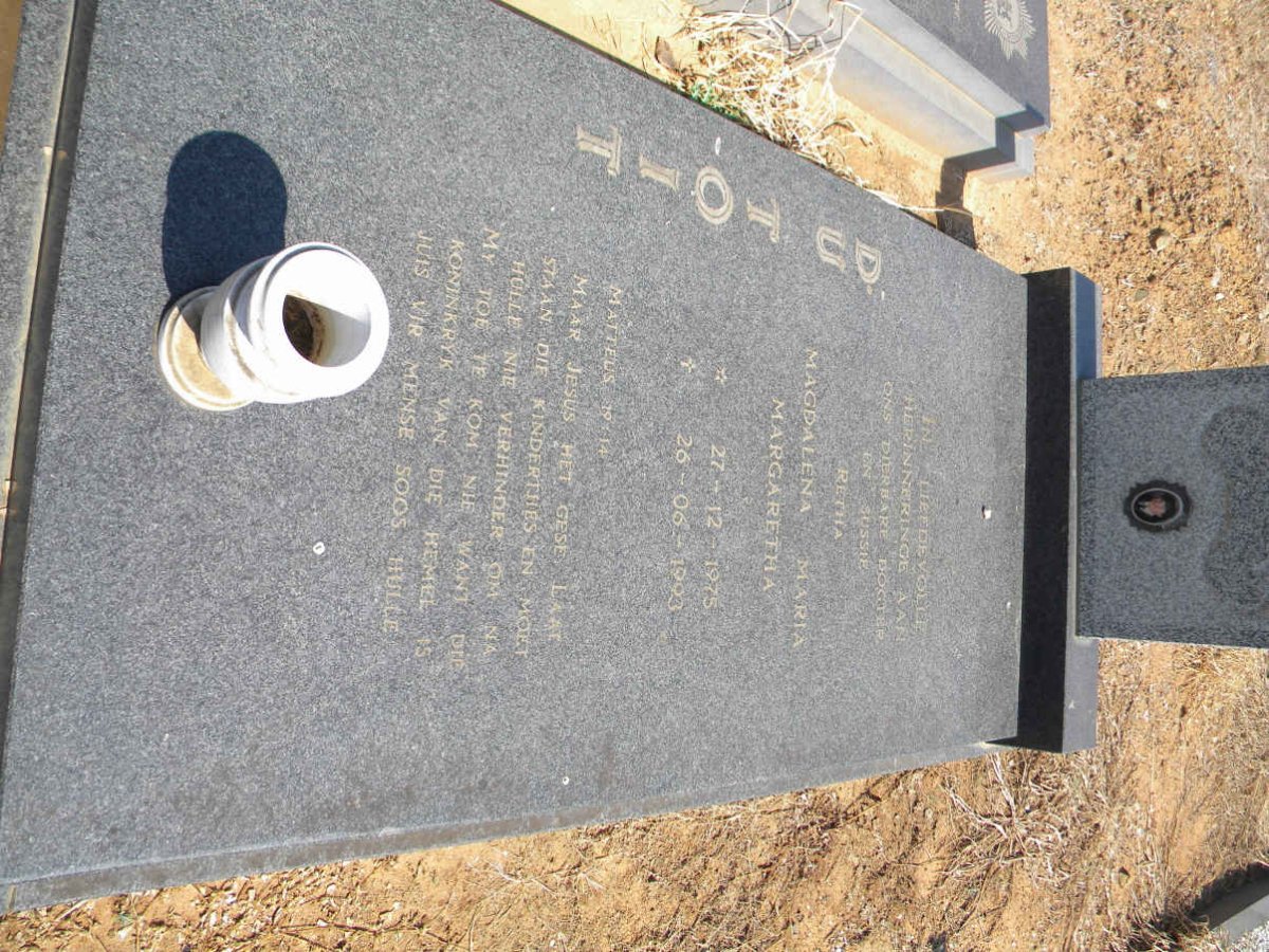 TOIT Magdalena Maria Margaretha, du 1975-1993