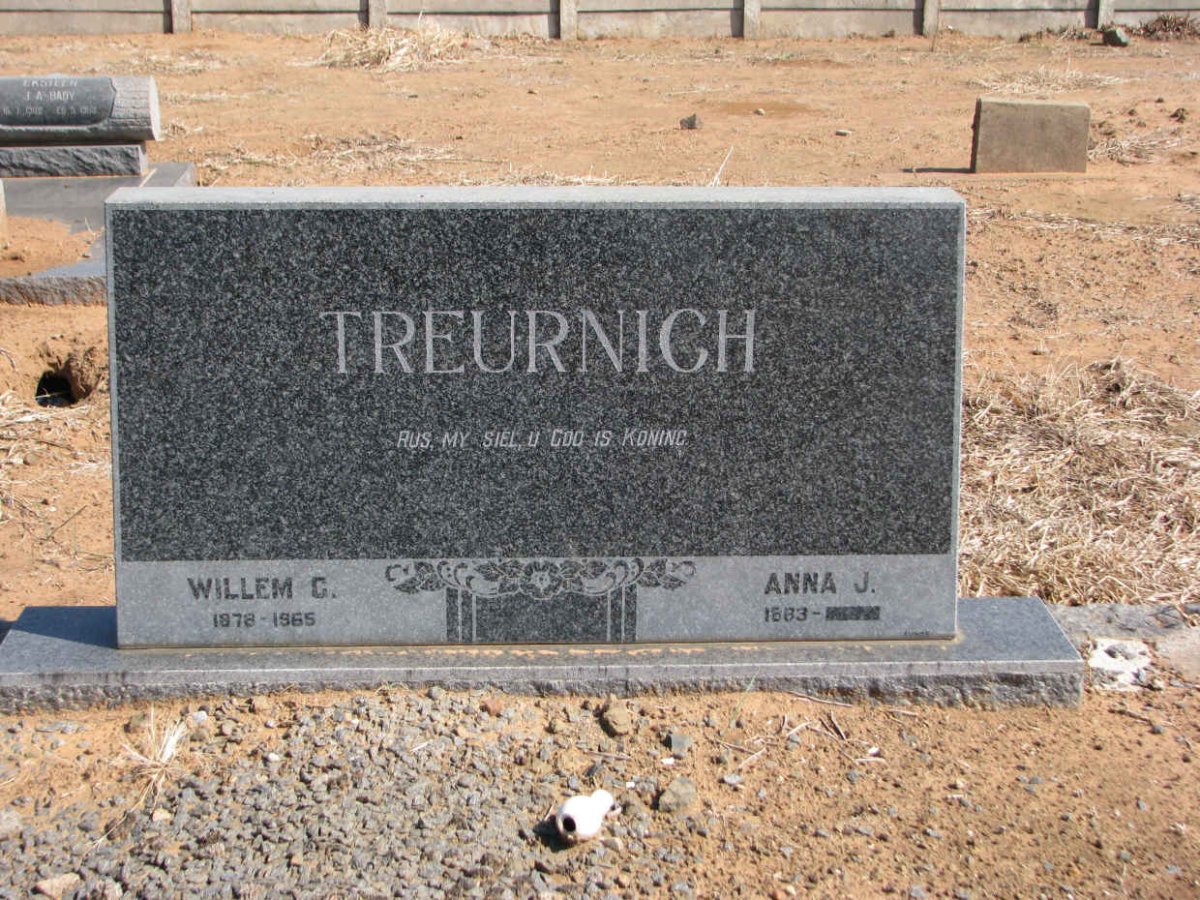 TREURNICH Willem C. 1878-1965 &amp; Anna J. 1883-