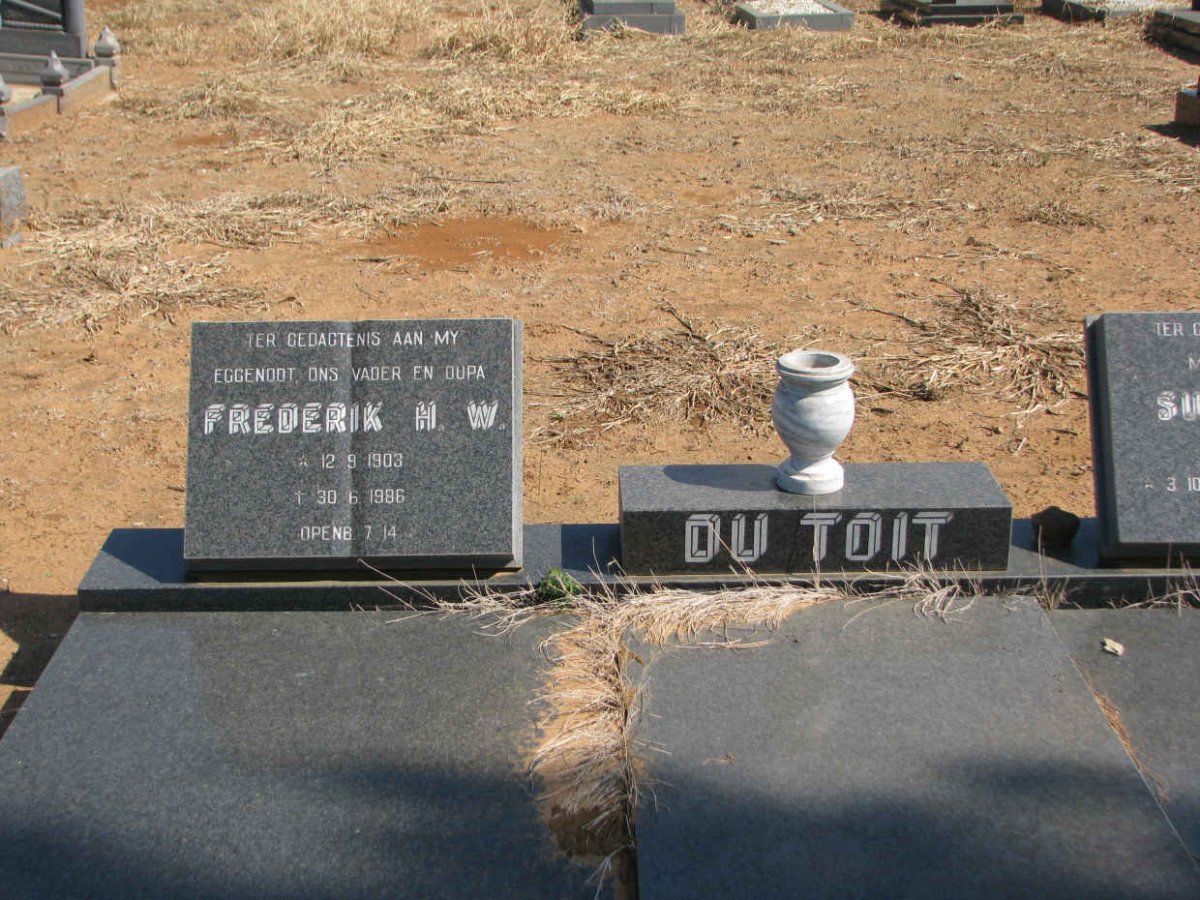 TOIT Frederick H.W., du 1903-1986