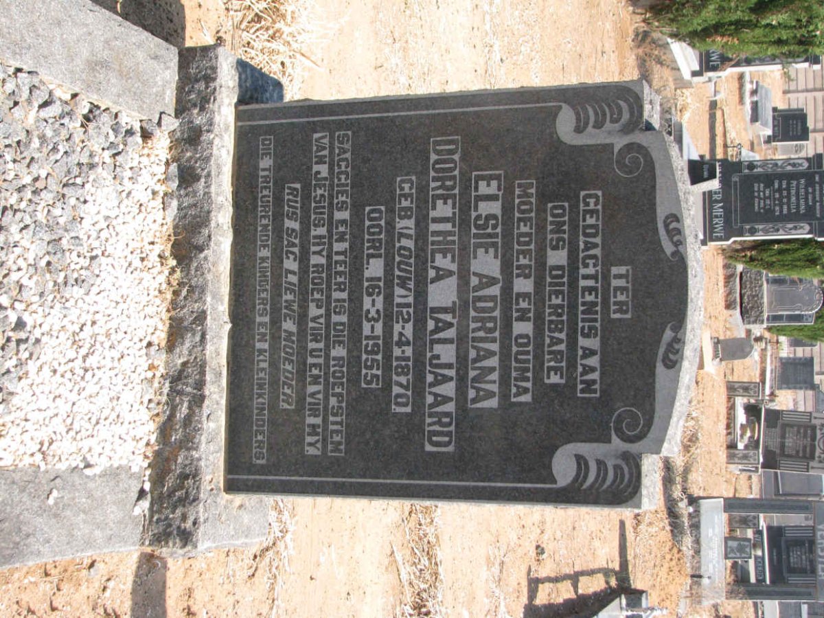 TALJAARD Elsie Adriana Dorethea nee LOUW 1870-1955
