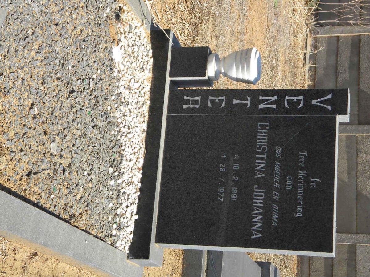 VENTER Christina Johanna 1891-1977
