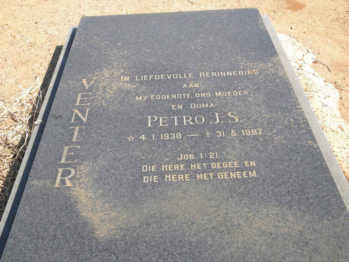 VENTER Petro J.S. 1938-1987