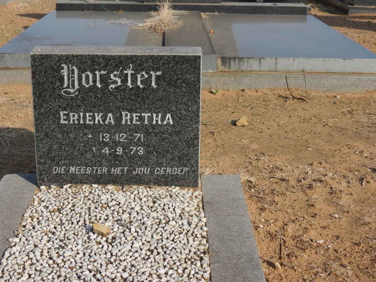 VORSTER Erieka Retha 1971-1973