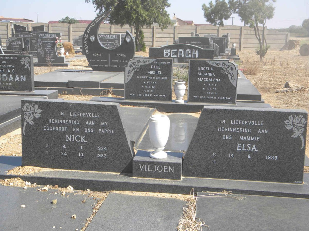 VILJOEN Nick 1934-1982 &amp; Elsa 1939-