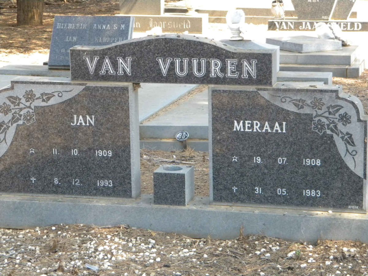 VUUREN Jan, van 1909-1993 &amp; Meraai 1908-1983