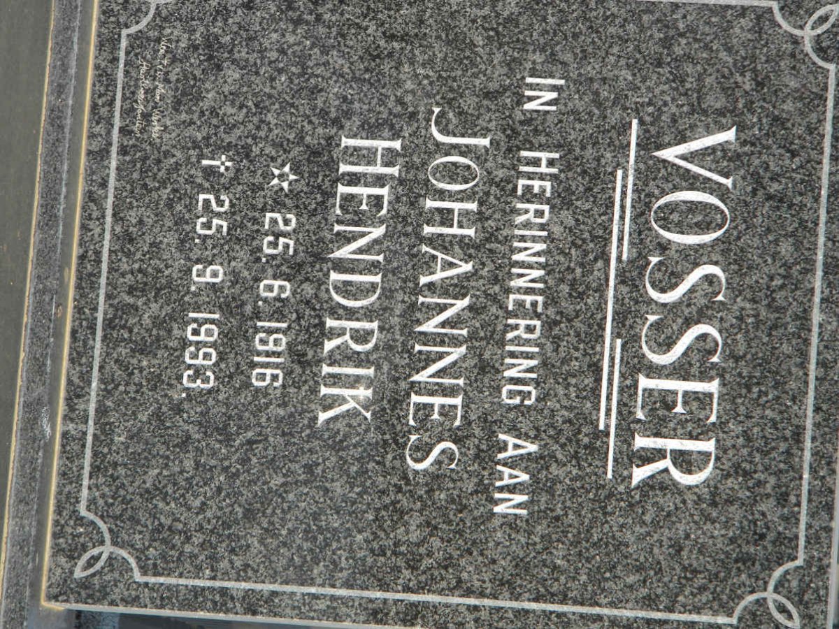 VOSSER Johannes Hendrik 1916-1993