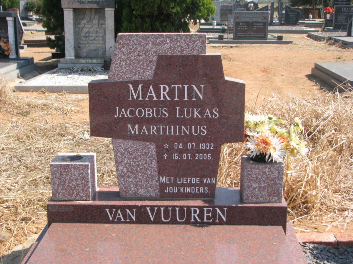 VUUREN Jacobus Lukas Marthinus, van 1932-2005