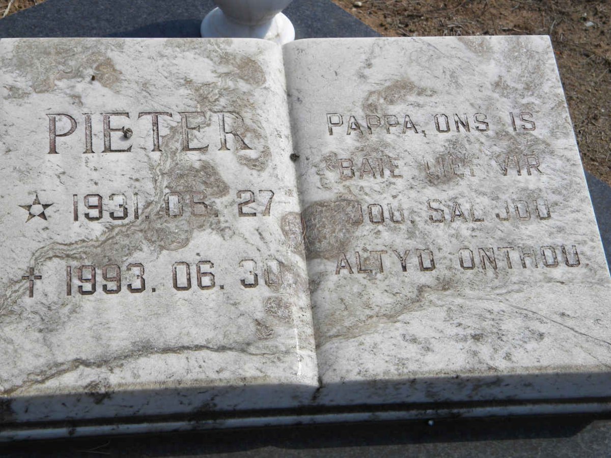 VILLIERS Pieter, de 1931-1993