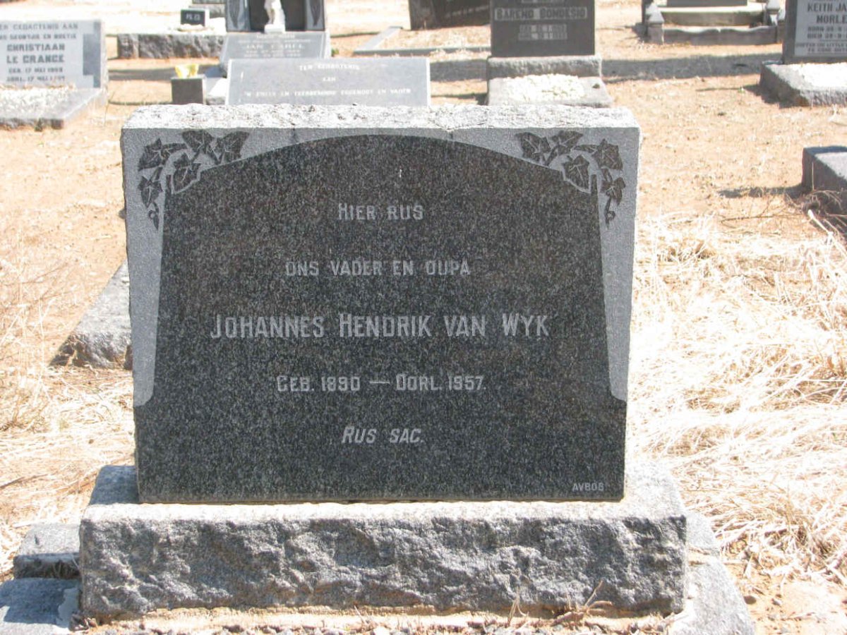 WYK Johannes Hendrik, van 1890-1957
