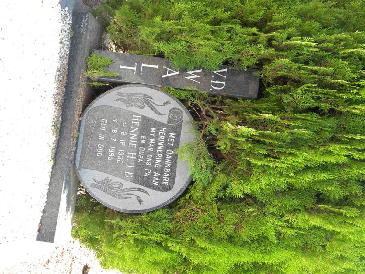 WALT Hennie H.J.D., v.d. 1932-1995