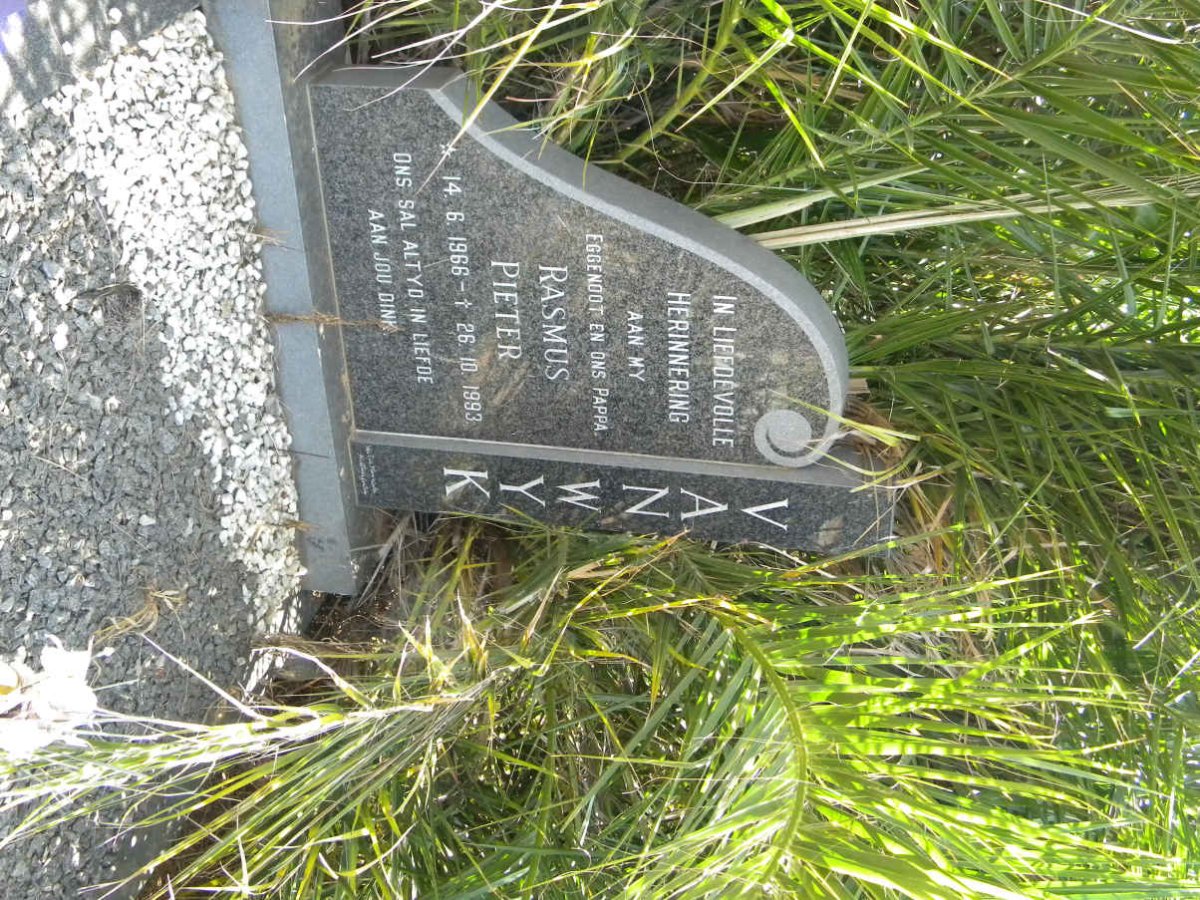 WYK Rasmus Pieter, van 1966-1993