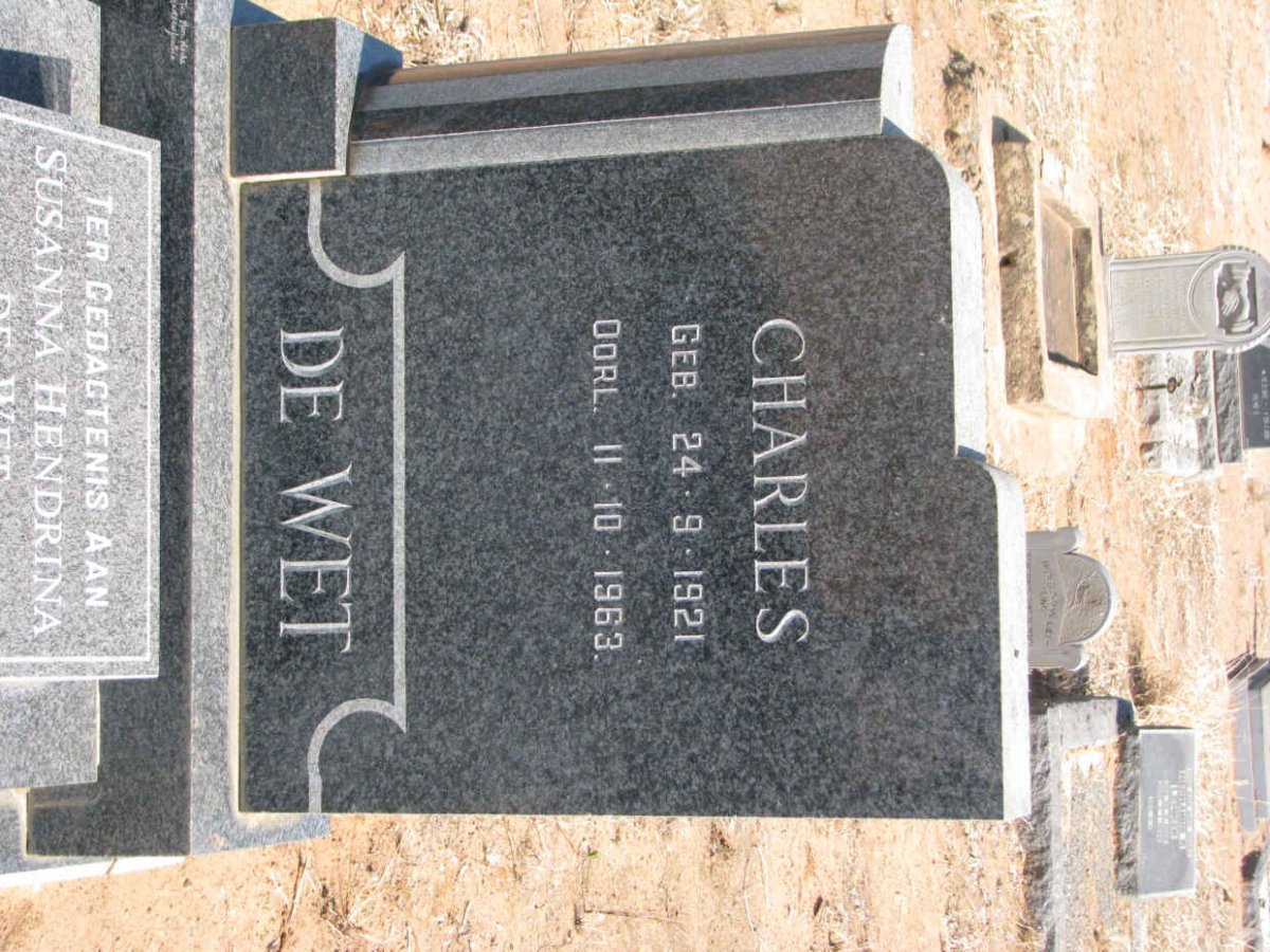 WET Charles, de 1921-1963 &amp; Susanna Hendrina NAUDÉ 1925-2010
