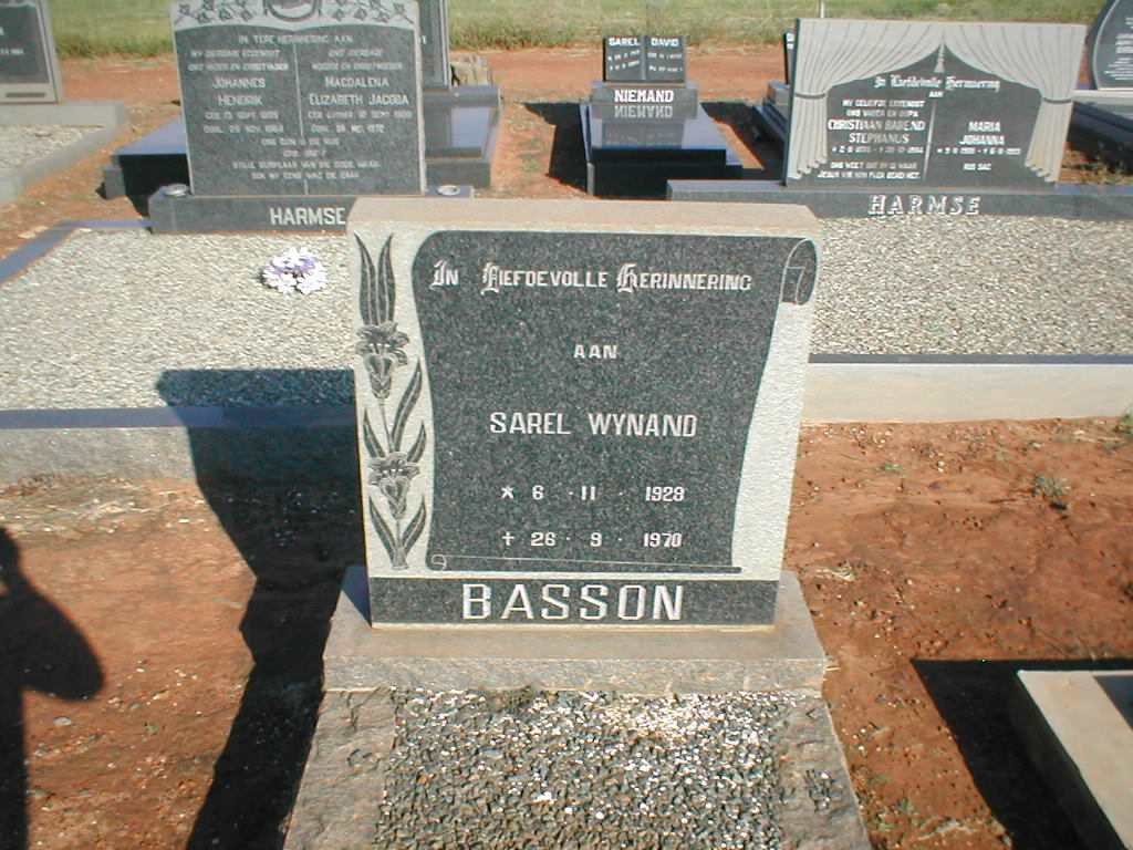 BASSON Sarel Wynand 1928-1970