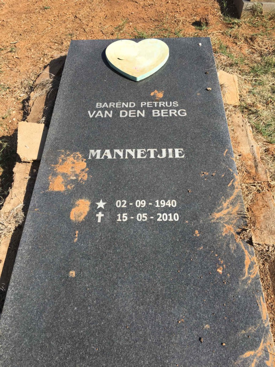 BERG Barend Petrus, van den 1940-2010