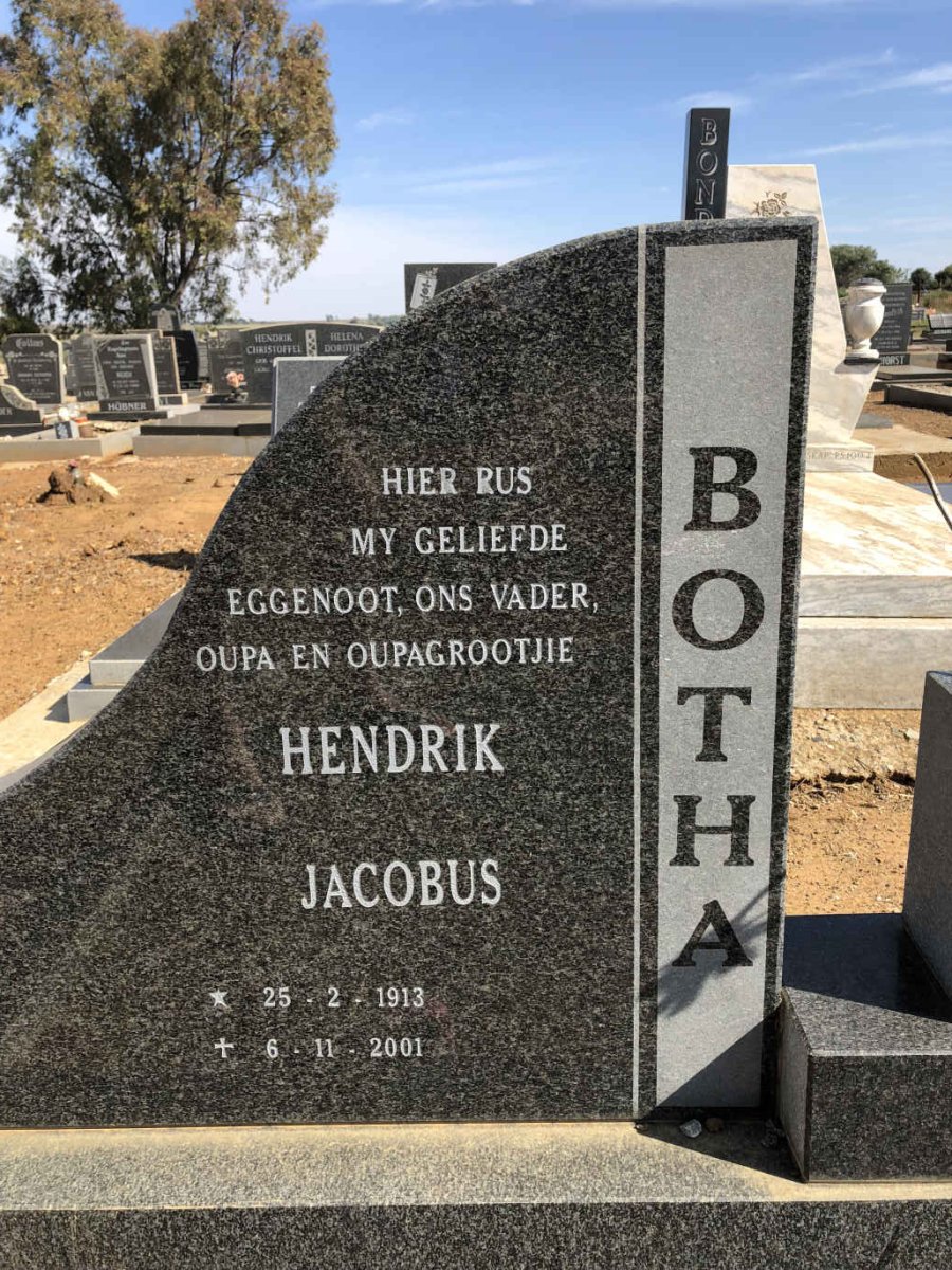 BOTHA Hendrik Jacobus 1913-2001