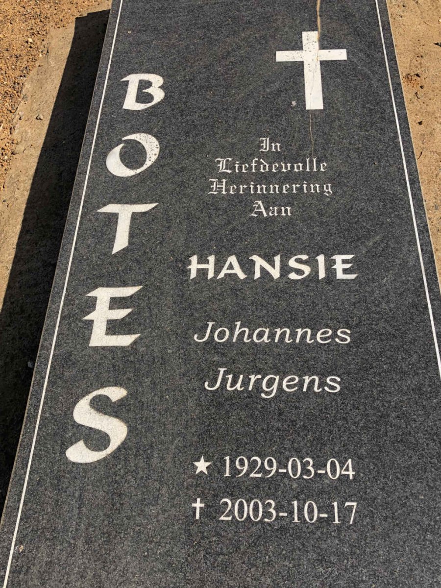 BOTES Johannes Jurgens 1929-2003