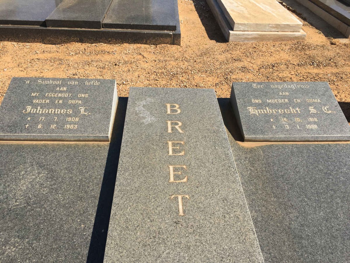 BREET Johannes L. 1906-1983 &amp; Huibrecht S.C. 1916-1996