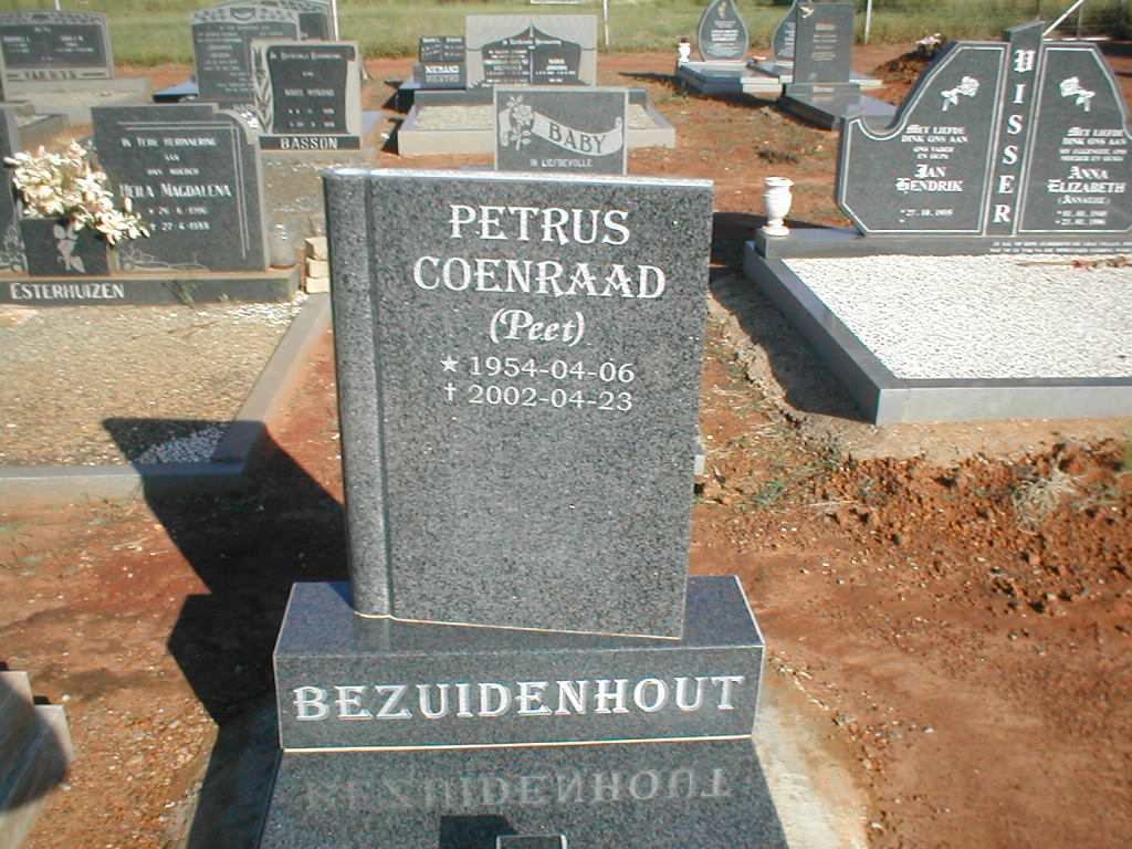 BEZUIDENHOUT Petrus Coenraad 1954-2002