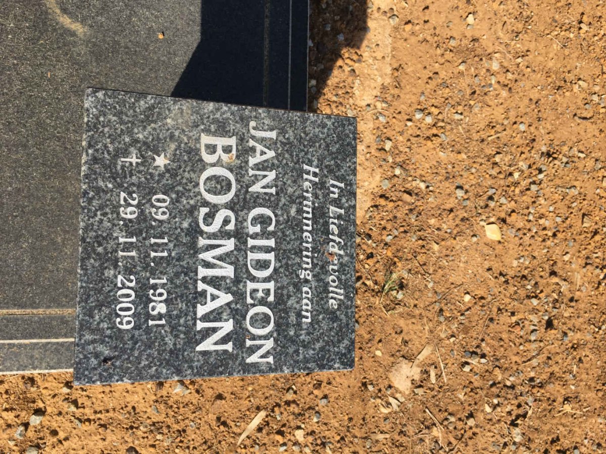 BOSMAN Adriaan 1953-1998 :: BOSMAN Jan Gideon 1981-2009