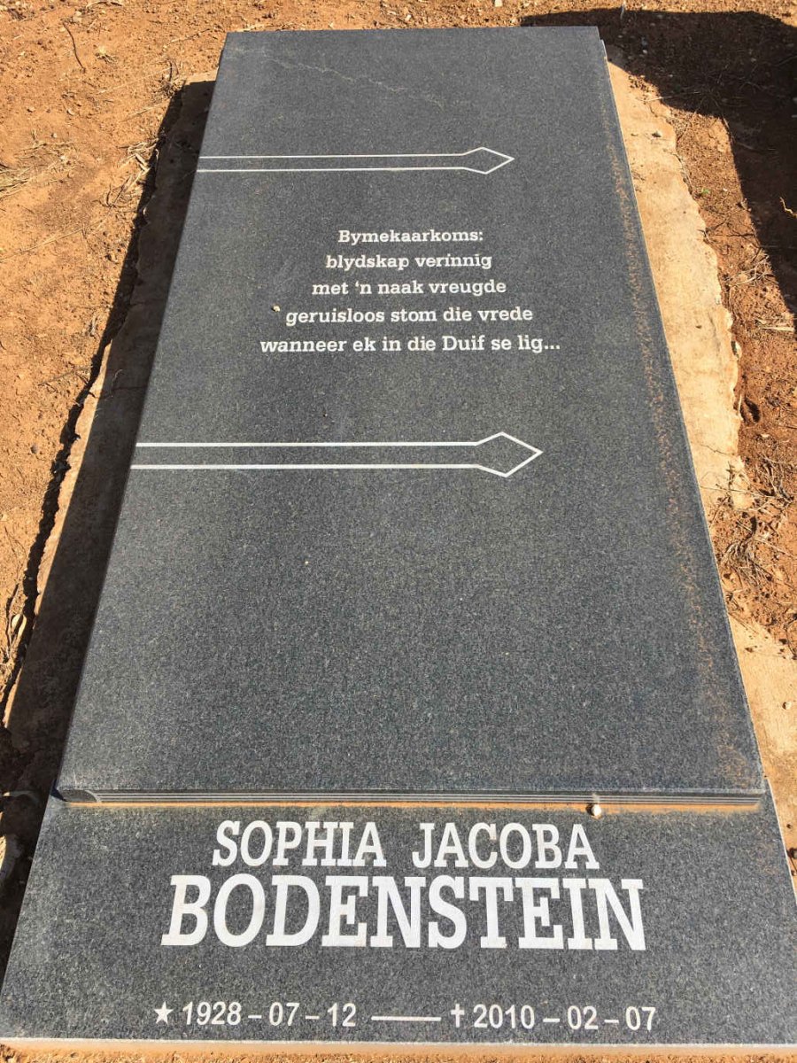 BODENSTEIN Sophia Jacoba 1928-2010