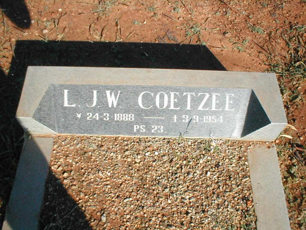 COETZEE L.J.W. 1888-1954
