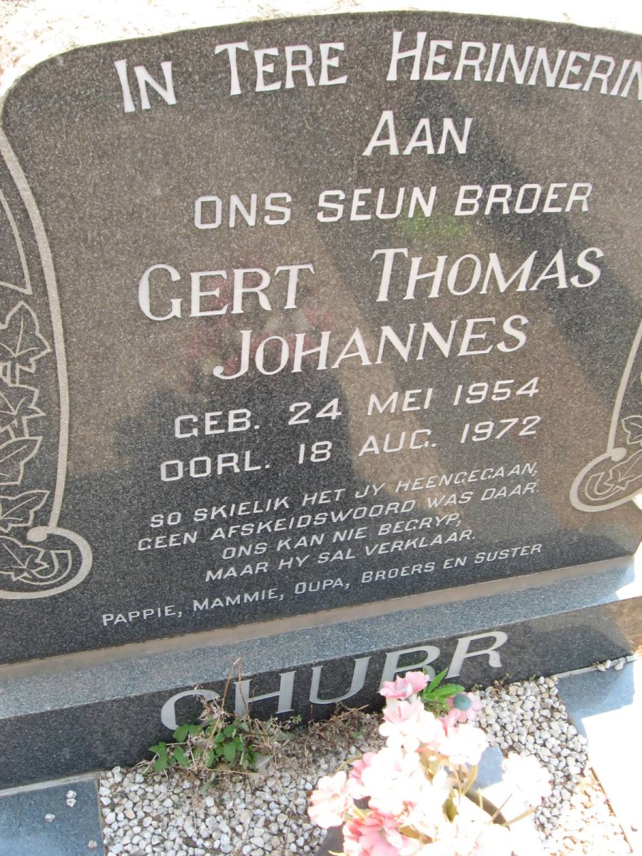 CHURR Gert Thomas Johannes 1954-1972