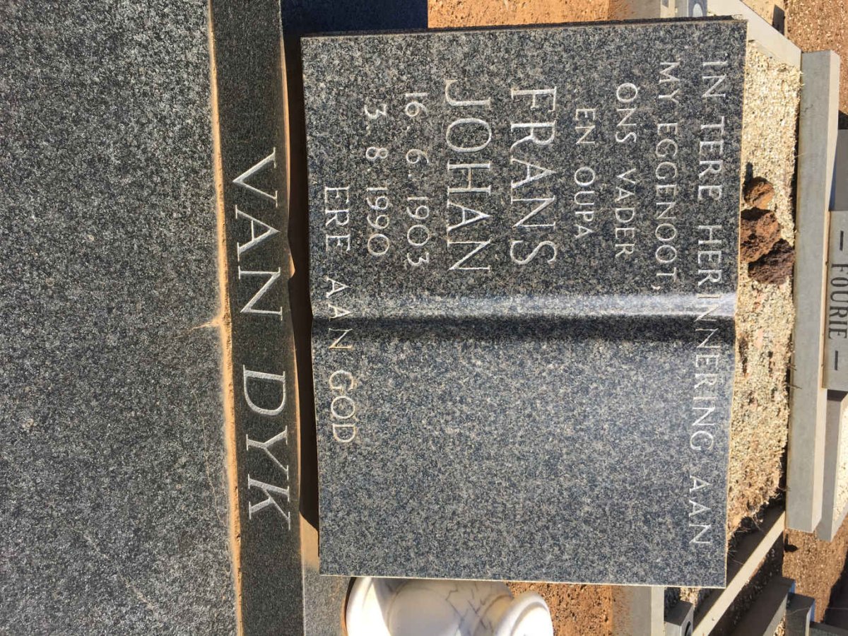 DYK Frans Johan, van 1903-1990
