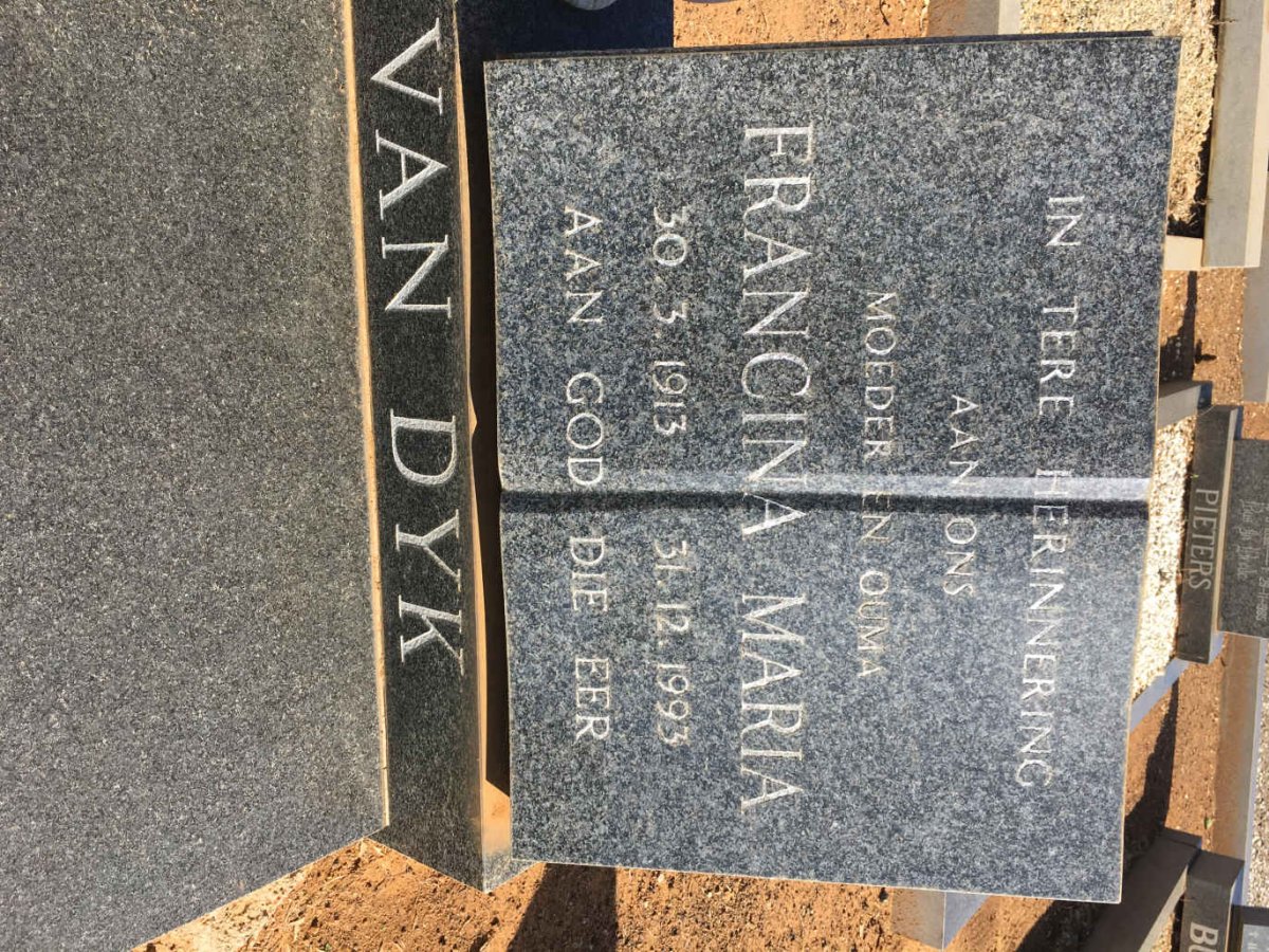 DYK Francina Maria, van 1913-1993