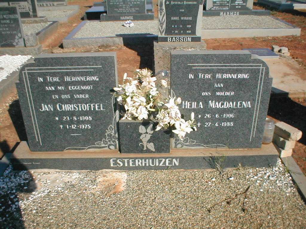 ESTERHUIZEN Jan Christoffel 1908-1975 &amp; Heila Magdalena 1906-1988