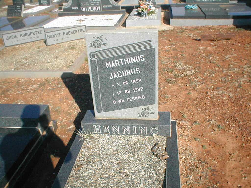 HENNING Marthinus Jacobus 1938-1992