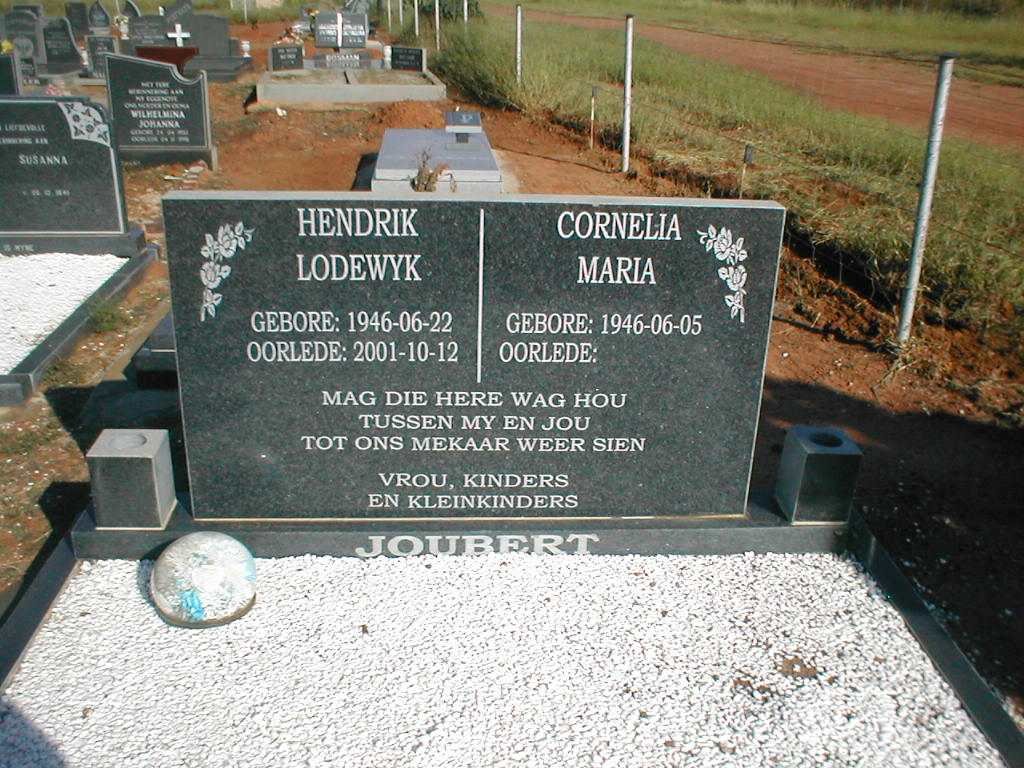 JOUBERT Hendrik Lodewyk 1946-2001 &amp; Cornelia Maria 1946-