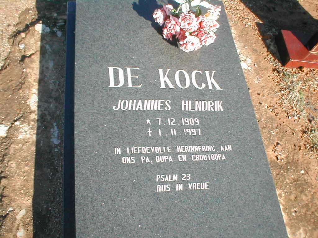KOCK Johannes Hendrik, de 1909-1997