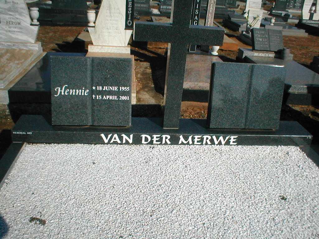 MERWE Hennie, van der 1955-2001
