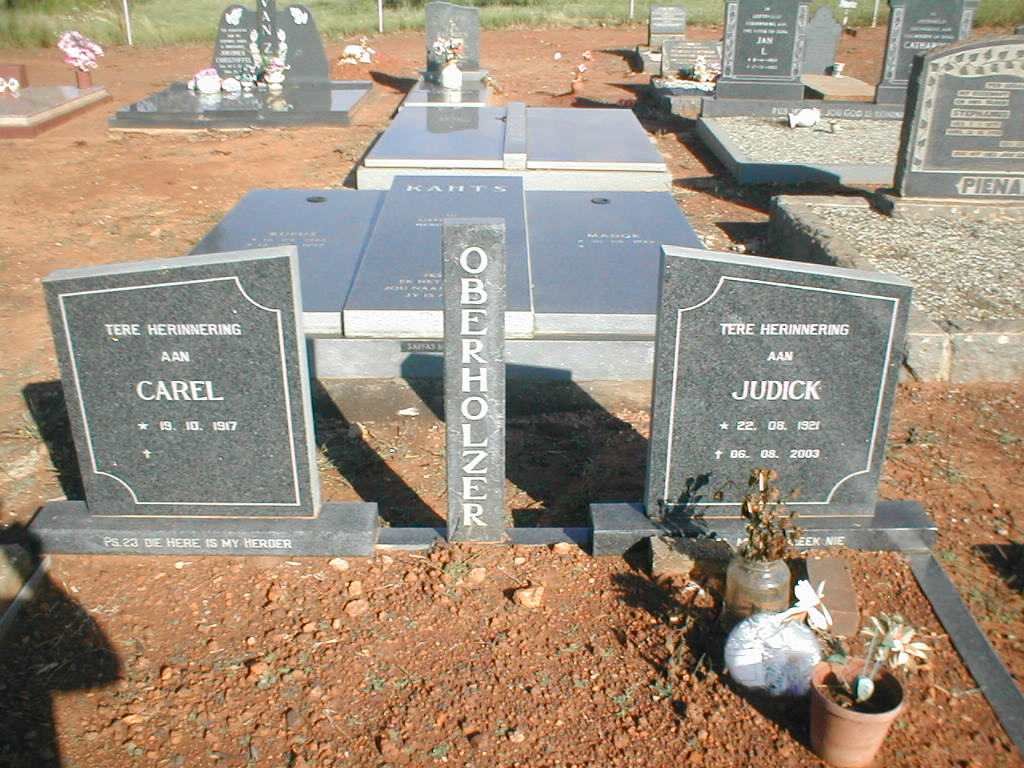OBERHOLZER Carel 1917-2006 &amp; Judick 1921-2003
