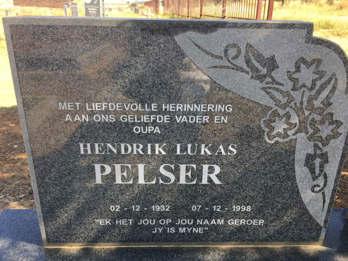 PELSER Hendrik Lukas 1932-1998