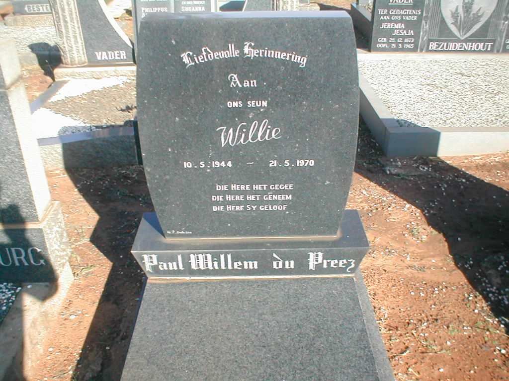 PREEZ Paul Willem, du 1944-1970