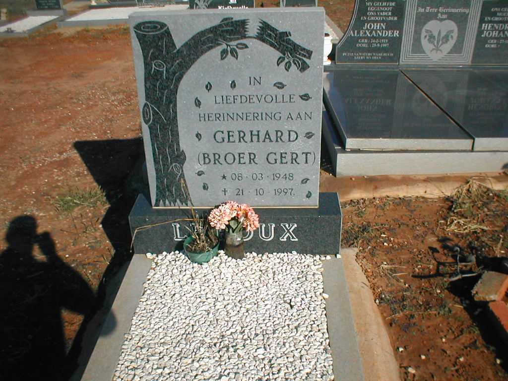 ROUX Gerhard, le 1948-1997