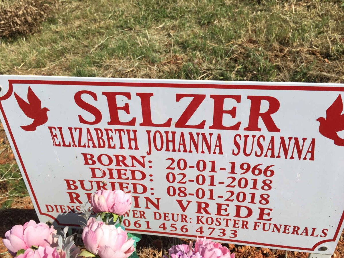 SELZER Elizabeth Johanna Susanna 1966-2018