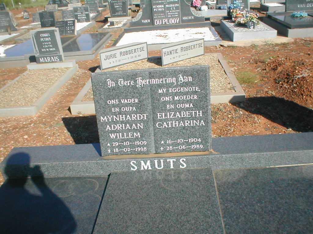 SMUTS Mynhardt Adriaan Willem 1909-1998 &amp; Elizabeth Catharina 1904-1989