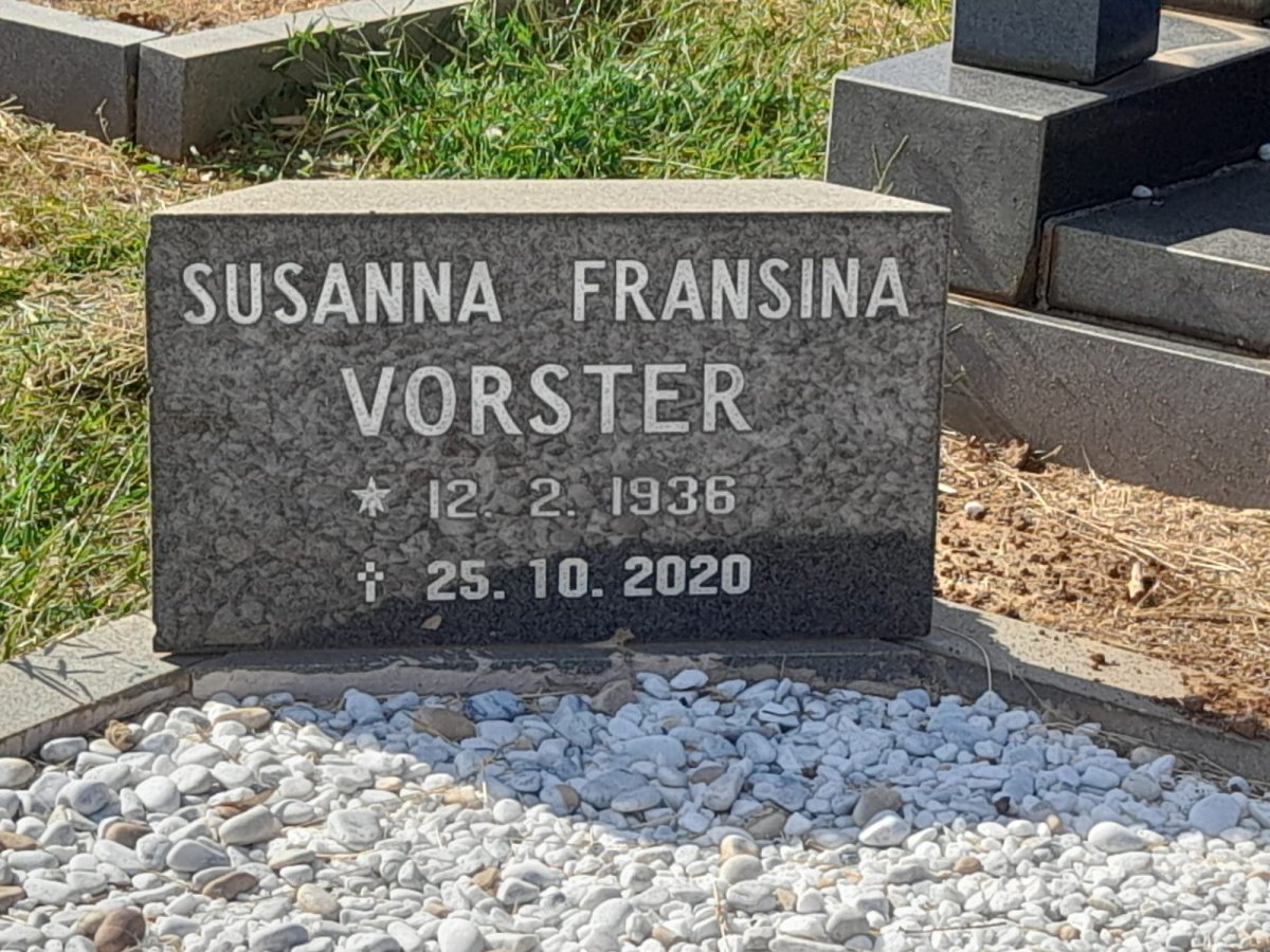 VORSTER Barend Johannes 1922-1992 & Susanna Fransina 1936-2020 _2
