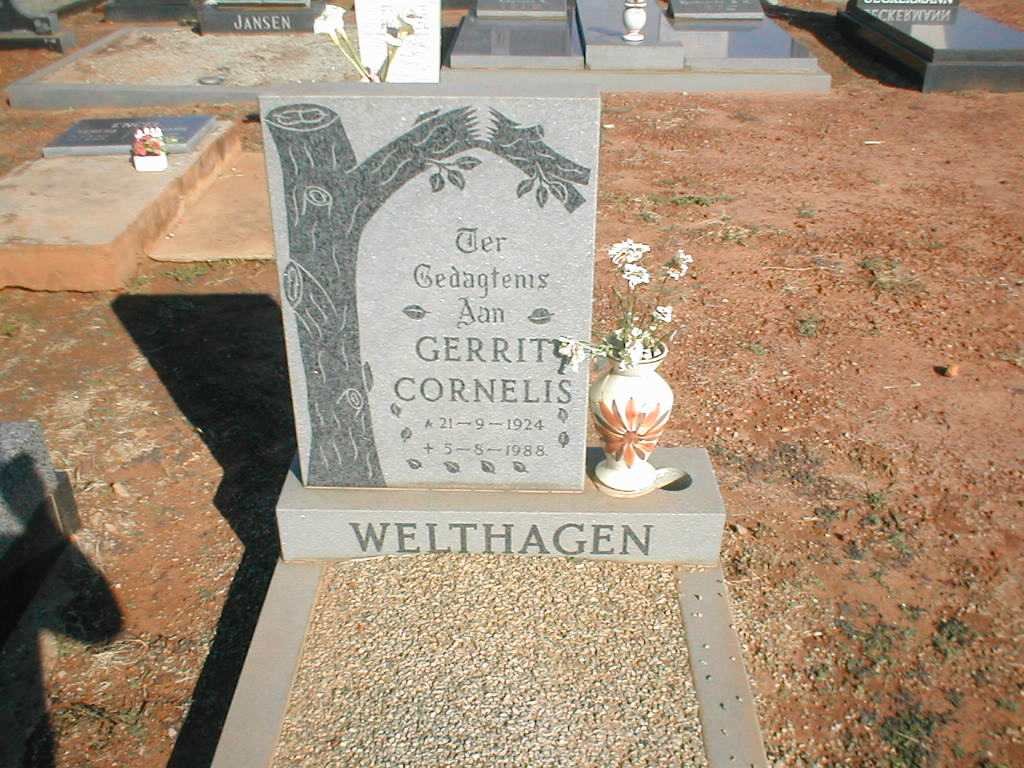 WELTHAGEN Gerrit Cornelis 1924-1988