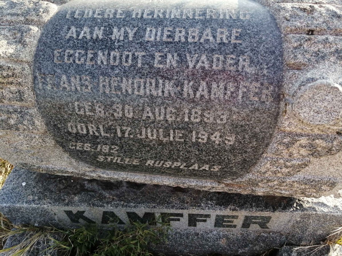 KAMFFER Frans Hendrik 1893-1949