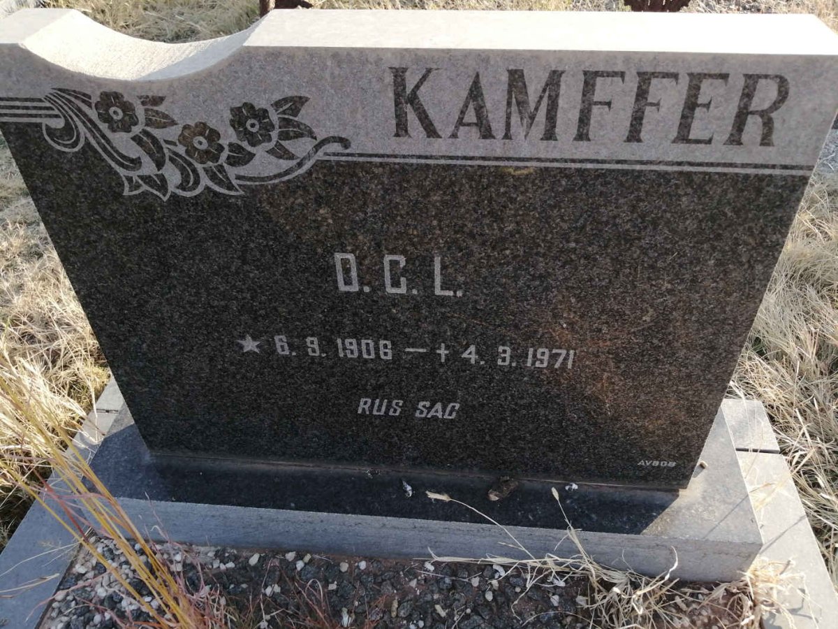 KAMFFER D.C.L. 1906-1971