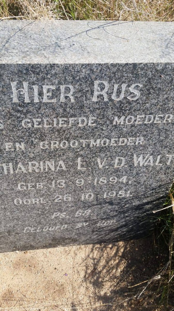 WALT Catharina L., v.d. 1894-1981