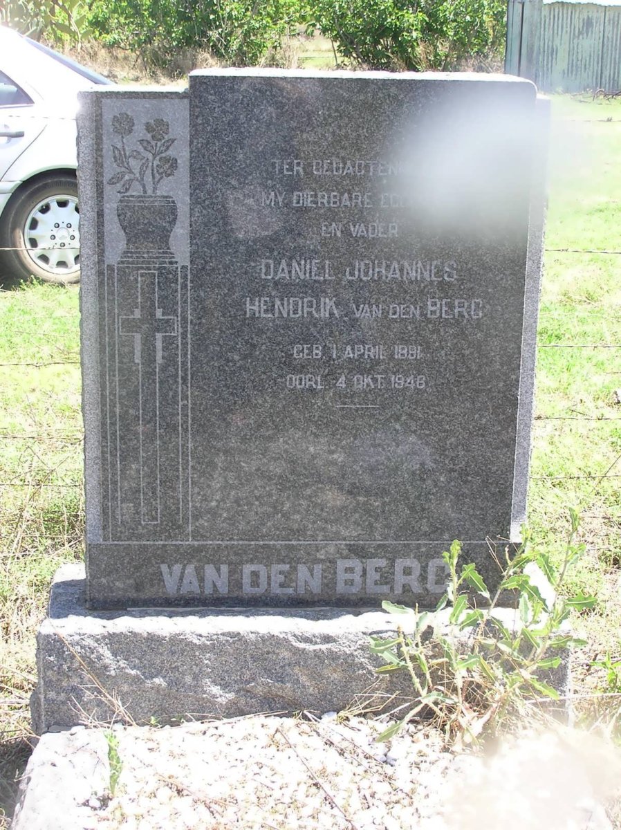 BERG Daniel Johannes Hendrik, van den 1891-1946