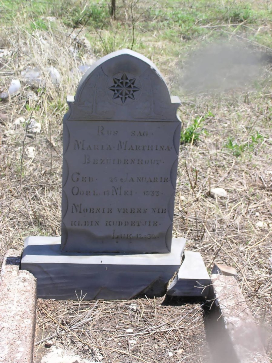 BEZUIDENHOUT Maria Marthina 1933-1933